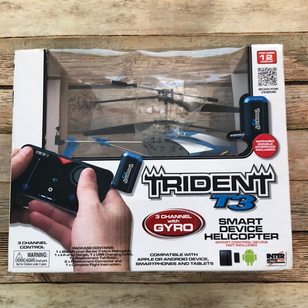 New Trident T3 Remote Control Helicopter | Smart Control Device NOT Incl…